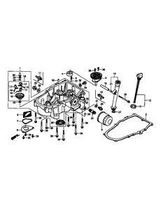 Gxv620k1 Oil Pan Diagram and Parts List for M48-HN 53AB5E6V750-20-HP Cub Cadet Lawn Tractor